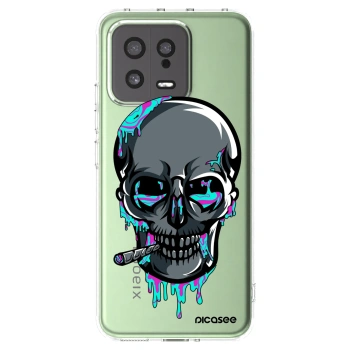 Picasee silikonový průhledný obal pro Xiaomi 13 - EARTH - Lebka 3.0