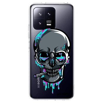 Picasee silikonový průhledný obal pro Xiaomi 13 Pro - EARTH - Lebka 3.0