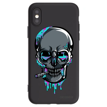 Picasee silikonový černý obal pro Apple iPhone X/XS - EARTH - Lebka 3.0