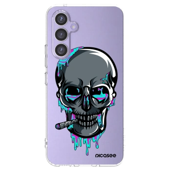 Picasee silikonový průhledný obal pro Samsung Galaxy A54 5G A546B - EARTH - Lebka 3.0