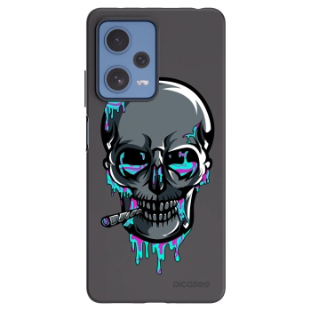 Picasee silikonový černý obal pro Xiaomi Redmi Note 12 Pro 5G - EARTH - Lebka 3.0