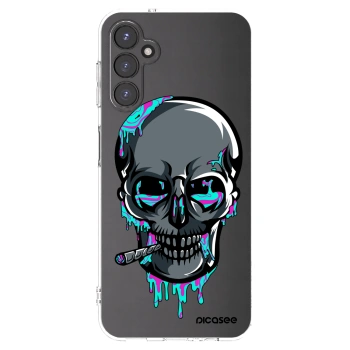 Picasee silikonový průhledný obal pro Samsung Galaxy A14 4G A145R - EARTH - Lebka 3.0