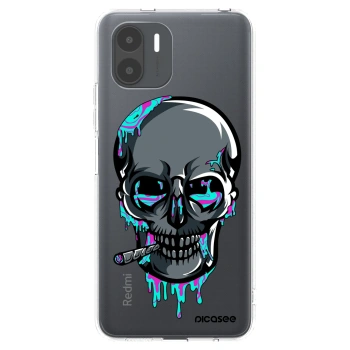 Picasee silikonový průhledný obal pro Xiaomi Redmi A2 - EARTH - Lebka 3.0