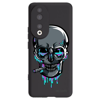 Picasee silikonový černý obal pro Honor 90 5G - EARTH - Lebka 3.0