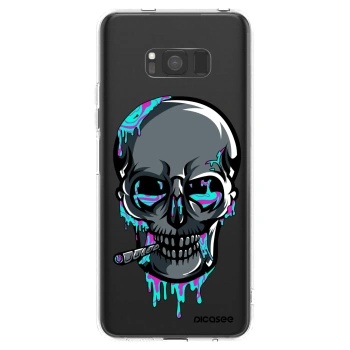 Picasee silikonový průhledný obal pro Samsung Galaxy S8 G950F - EARTH - Lebka 3.0