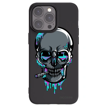 Picasee silikonový černý obal pro Apple iPhone 15 Pro Max - EARTH - Lebka 3.0