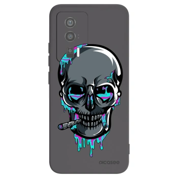 Picasee silikonový černý obal pro Xiaomi Poco F5 Pro 5G - EARTH - Lebka 3.0