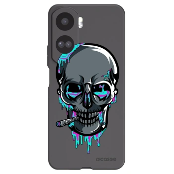 Picasee silikonový černý obal pro Honor 90 Lite 5G - EARTH - Lebka 3.0