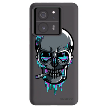 Picasee silikonový černý obal pro Xiaomi 13T - EARTH - Lebka 3.0