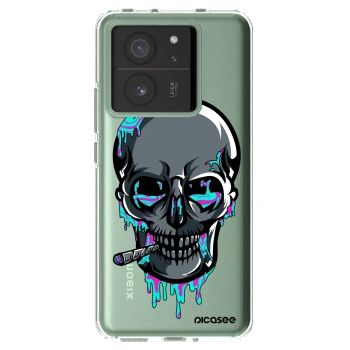 Picasee silikonový průhledný obal pro Xiaomi 13T - EARTH - Lebka 3.0