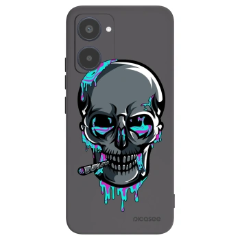 Picasee silikonový černý obal pro Realme 10 4G - EARTH - Lebka 3.0