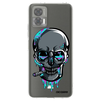 Picasee silikonový průhledný obal pro Motorola Edge 30 Neo - EARTH - Lebka 3.0