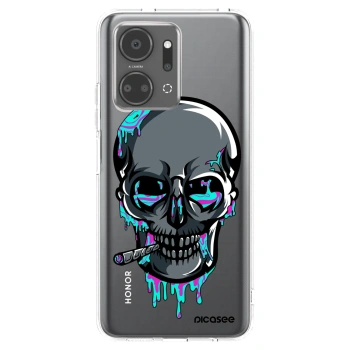 Picasee silikonový průhledný obal pro Honor X7a - EARTH - Lebka 3.0