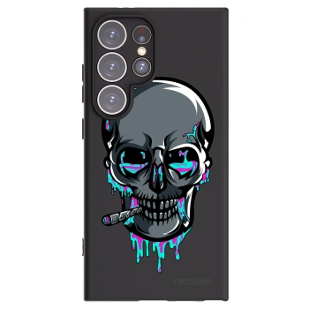 Picasee silikonový černý obal pro Samsung Galaxy S24 Ultra S928B 5G - EARTH - Lebka 3.0