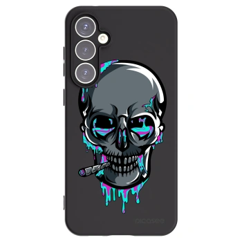 Picasee silikonový černý obal pro Samsung Galaxy S23 FE S711B - EARTH - Lebka 3.0