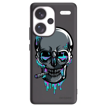 Picasee silikonový černý obal pro Xiaomi Redmi Note 13 Pro+ 5G - EARTH - Lebka 3.0