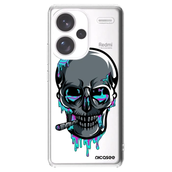 Picasee silikonový průhledný obal pro Xiaomi Redmi Note 13 Pro+ 5G - EARTH - Lebka 3.0