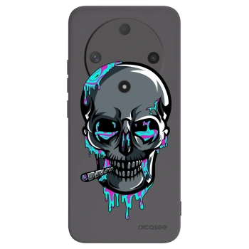 Picasee silikonový černý obal pro Honor Magic6 Lite 5G - EARTH - Lebka 3.0