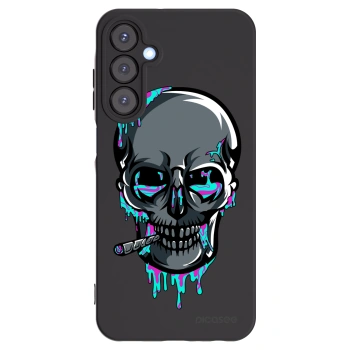 Picasee silikonový černý obal pro Samsung Galaxy A25 A256B 5G - EARTH - Lebka 3.0