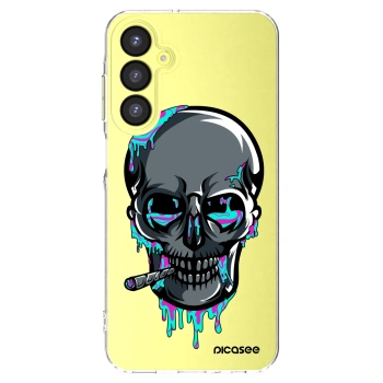 Picasee silikonový průhledný obal pro Samsung Galaxy A25 A256B 5G - EARTH - Lebka 3.0