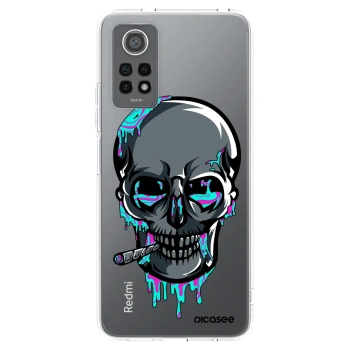 Picasee silikonový průhledný obal pro Xiaomi Redmi Note 12 Pro 4G - EARTH - Lebka 3.0