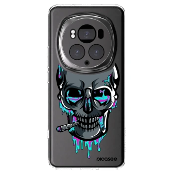 Picasee silikonový průhledný obal pro Honor Magic6 Pro - EARTH - Lebka 3.0