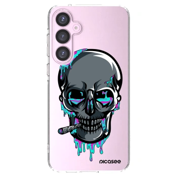 Picasee silikonový průhledný obal pro Samsung Galaxy A55 5G A556B - EARTH - Lebka 3.0