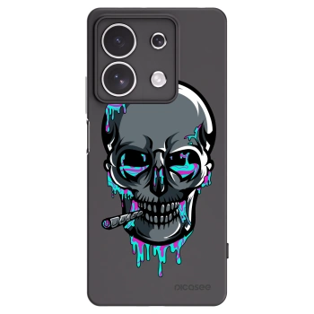 Picasee silikonový černý obal pro Xiaomi Redmi Note 13 4G - EARTH - Lebka 3.0