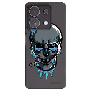 Picasee silikonový černý obal pro Xiaomi Redmi Note 13 Pro 4G - EARTH - Lebka 3.0