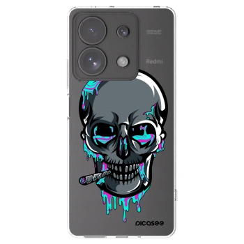 Picasee silikonový průhledný obal pro Xiaomi Redmi Note 13 Pro 4G - EARTH - Lebka 3.0