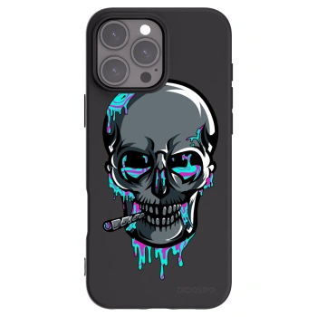 Picasee silikonový černý obal pro Apple iPhone 16 Pro Max - EARTH - Lebka 3.0