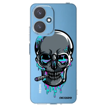 Picasee silikonový průhledný obal pro Xiaomi Redmi 13C 5G - EARTH - Lebka 3.0