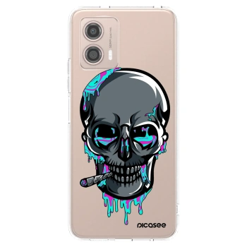 Picasee silikonový průhledný obal pro Motorola Moto G53 5G - EARTH - Lebka 3.0