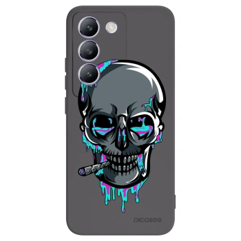 Picasee silikonový černý obal pro Vivo V40 SE 5G - EARTH - Lebka 3.0