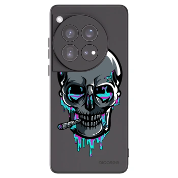 Picasee silikonový černý obal pro OnePlus 12 5G - EARTH - Lebka 3.0