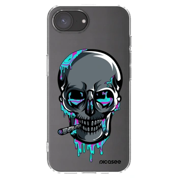 Picasee silikonový průhledný obal pro Apple iPhone 16e - EARTH - Lebka 3.0