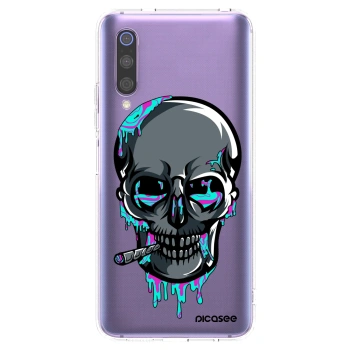 Picasee silikonový průhledný obal pro Xiaomi Mi 9 - EARTH - Lebka 3.0