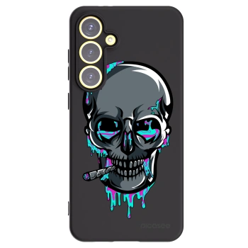 Picasee silikonový černý obal pro Samsung Galaxy S24 FE S721B - EARTH - Lebka 3.0