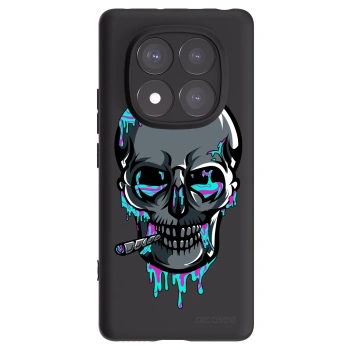 Picasee silikonový černý obal pro Xiaomi Redmi Note 14 Pro 5G - EARTH - Lebka 3.0