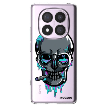 Picasee silikonový průhledný obal pro Xiaomi Redmi Note 14 Pro 5G - EARTH - Lebka 3.0