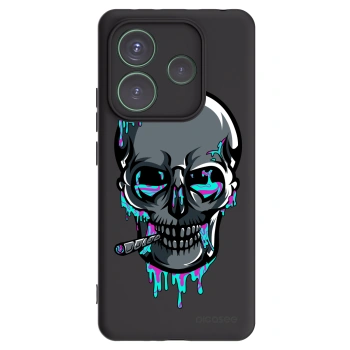 Picasee silikonový černý obal pro Xiaomi Redmi Note 14 5G - EARTH - Lebka 3.0