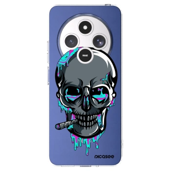 Picasee silikonový průhledný obal pro Xiaomi Redmi 14C - EARTH - Lebka 3.0