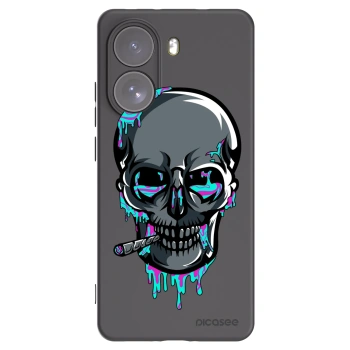 Picasee silikonový černý obal pro Xiaomi Poco X7 - EARTH - Lebka 3.0