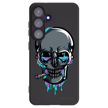 Picasee silikonový černý obal pro Samsung Galaxy S25 5G - EARTH - Lebka 3.0