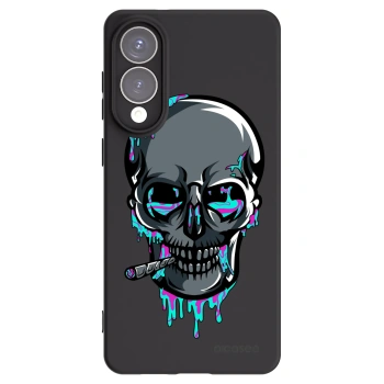 Picasee silikonový černý obal pro Samsung Galaxy S25 Edge 5G - EARTH - Lebka 3.0