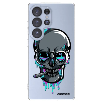 Picasee silikonový průhledný obal pro Samsung Galaxy S25 Ultra 5G - EARTH - Lebka 3.0