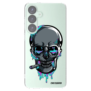 Picasee silikonový průhledný obal pro Samsung Galaxy S25+ 5G - EARTH - Lebka 3.0