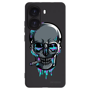 Picasee silikonový černý obal pro Xiaomi Poco X7 Pro 5G - EARTH - Lebka 3.0