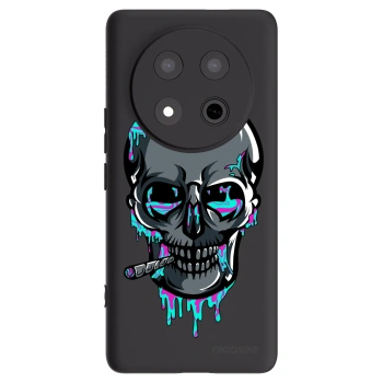 Picasee silikonový černý obal pro Honor Magic7 Lite 5G - EARTH - Lebka 3.0