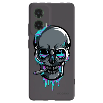 Picasee silikonový černý obal pro Motorola Moto G35 5G - EARTH - Lebka 3.0